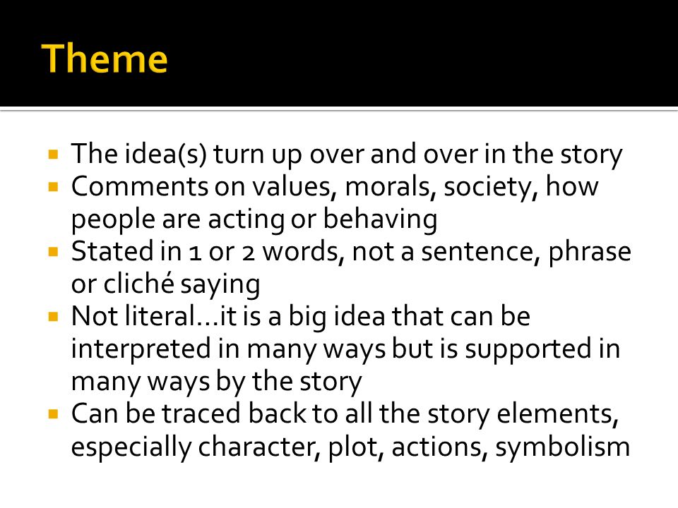 Summary plot moral values themes the